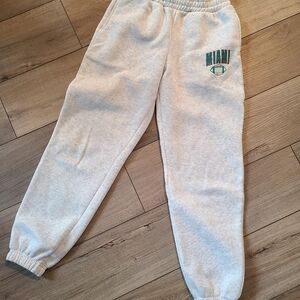 Miami Graphic Sweatpants in Light Heather Gray, Size Small